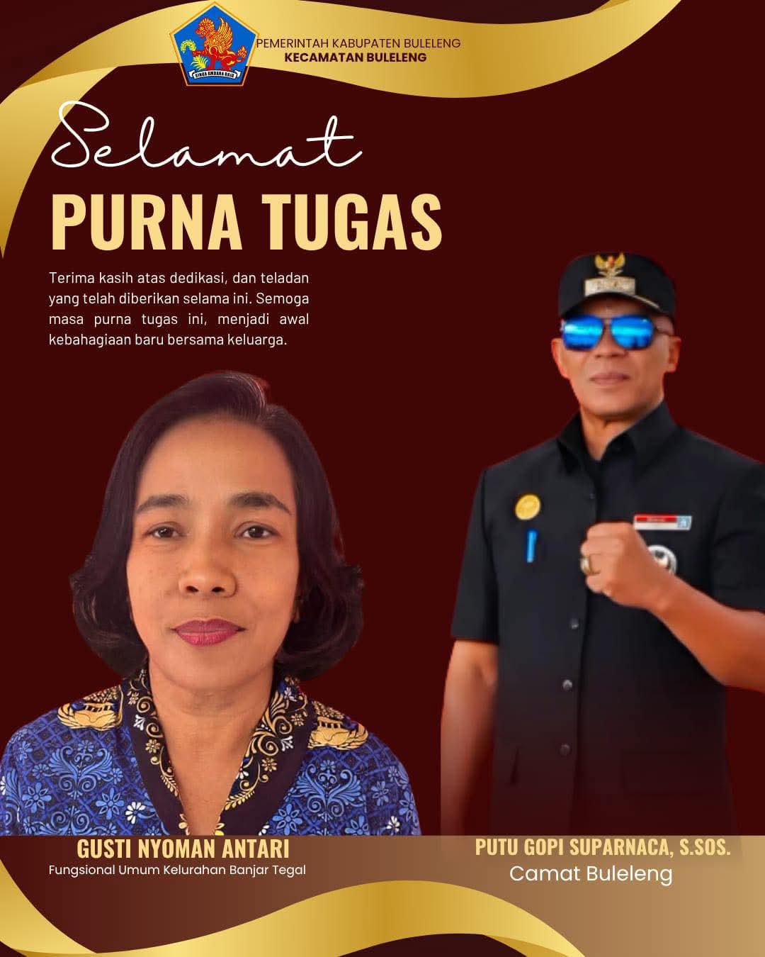 Selamat Purna Tugas kepada Ibu Gusti Nyoman Antari 