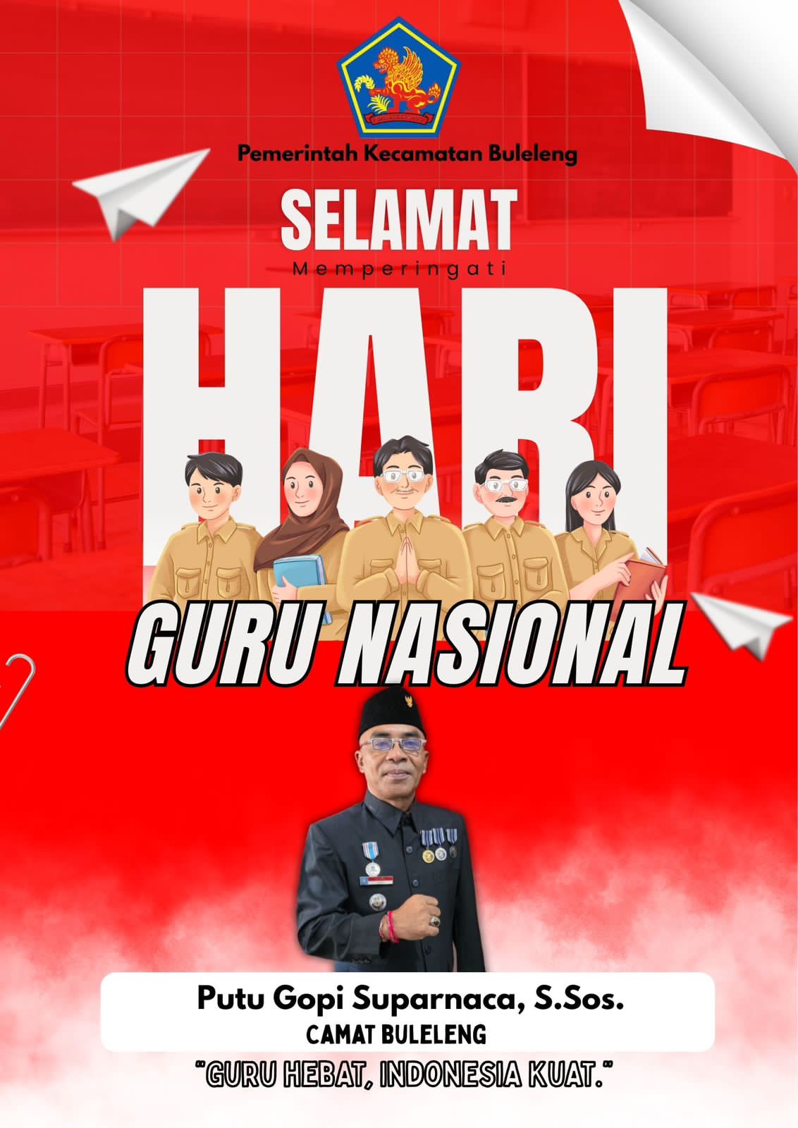 Selamat Hari Guru Nasional dan HUT ke 80 PGRI.