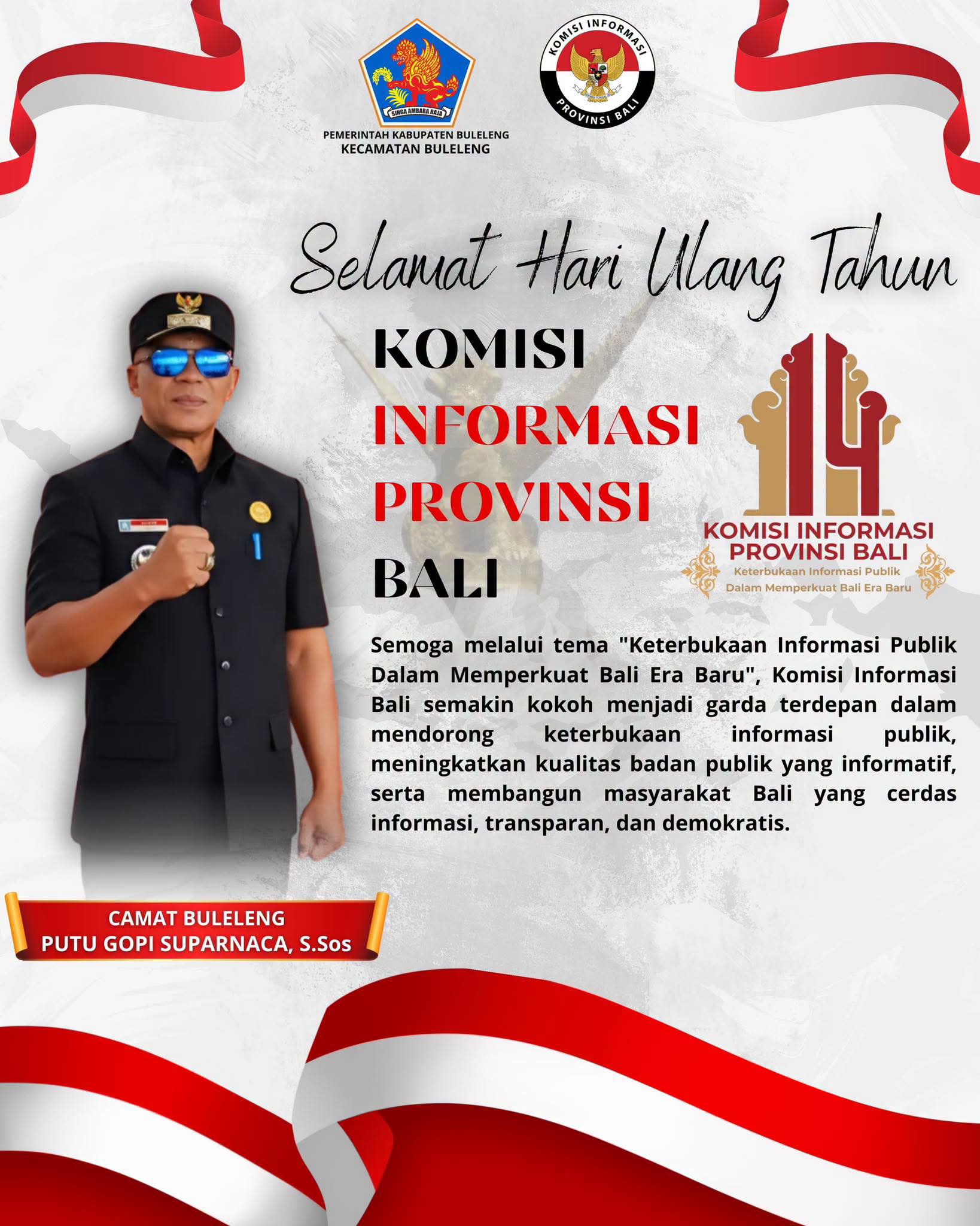 Selamat Hari Ulang Tahun Komisi Informasi Provinsi Bali. Semoga Komisi Informasi Provinsi Bali